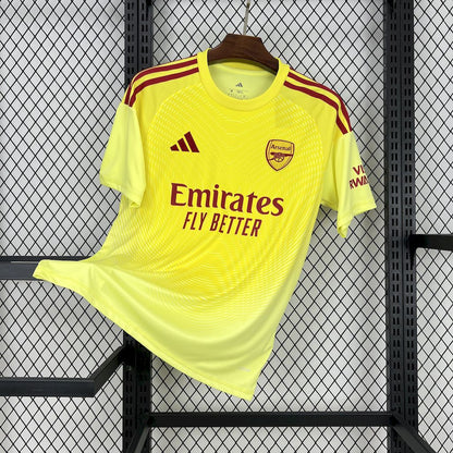 Camiseta Arsenal Portero Amarillo 2025/26 Versión Fan