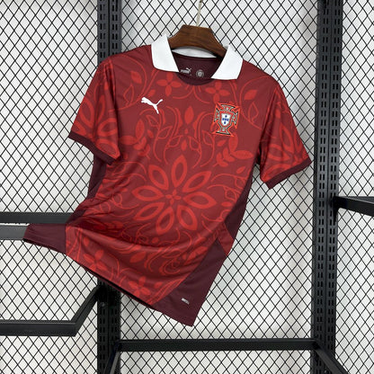 Camiseta Portugal Entrenamiento Rojo 2025 Versión Fan