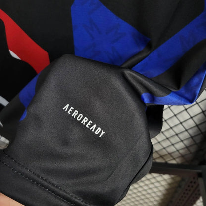 Camiseta Manchester United Entrenamiento Roja y Azul 2024/25 Versión Fan