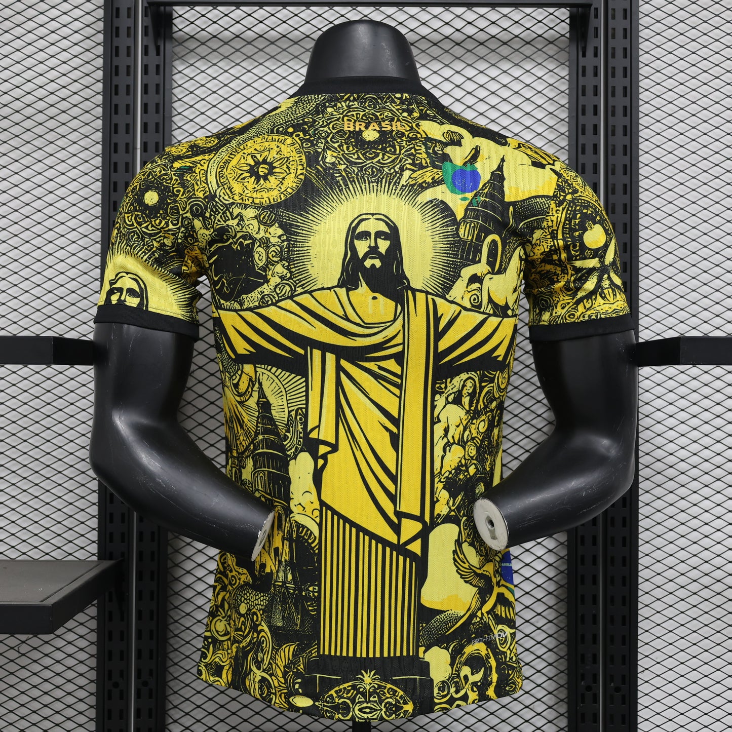 Camiseta Brasil Edición Especial Amarilla "Cristo Redentor" 2024 Versión Jugador