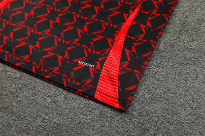 Buzo Completo Manchester United Negro Rojo Detalles