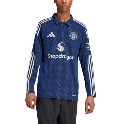 Camiseta Manchester United Visita Manga Larga 2024/25 Versión Fan
