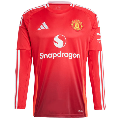 Camiseta Manchester United Local Manga Larga 2024/25 Versión Fan