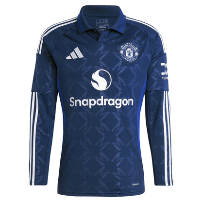 Camiseta Manchester United Visita Manga Larga 2024/25 Versión Fan
