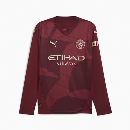 Camiseta Manchester City Tercera Manga Larga 2024/25 Versión Fan