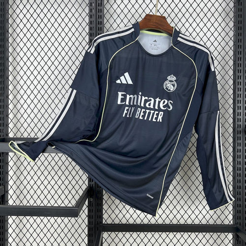 Camiseta Real Madrid Manga Larga Visita 2025/26 Versión Fan