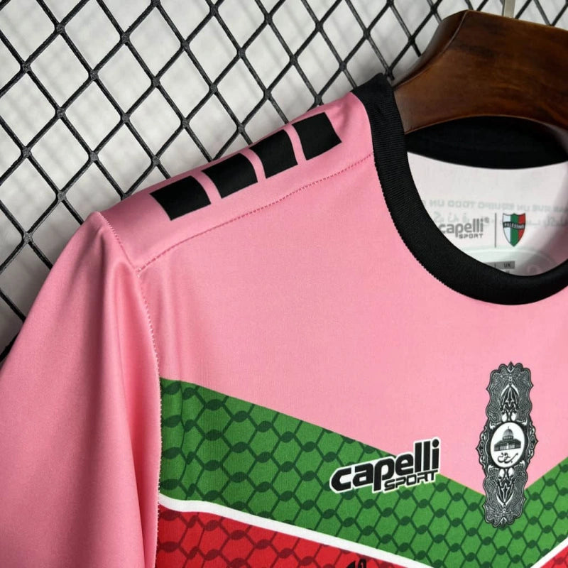 Camiseta Palestino "Graffiti Rosado" 2024/25 Versión Fan