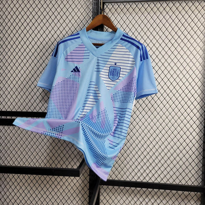 Camiseta España Portero Celeste 2024 Versión Fan