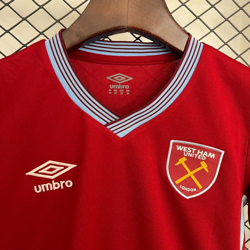 West Ham United Kit Niños Local 2025/26