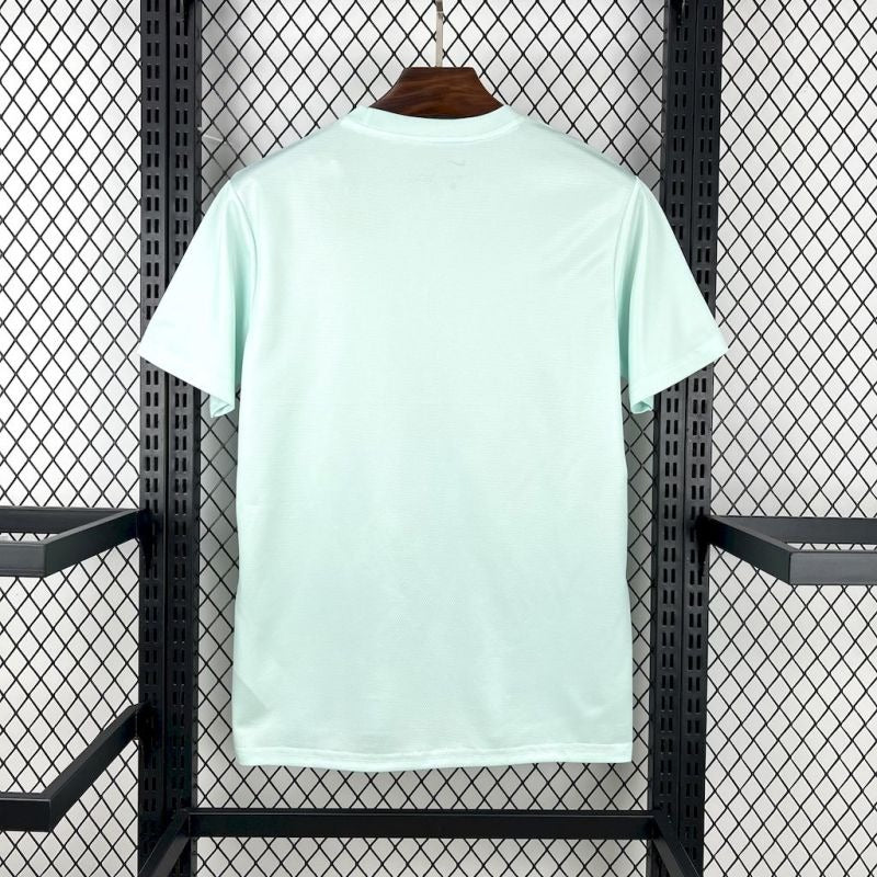 Camiseta Brasil Cristo Redentor Blanca y Verde 2025/26 Versión Fan