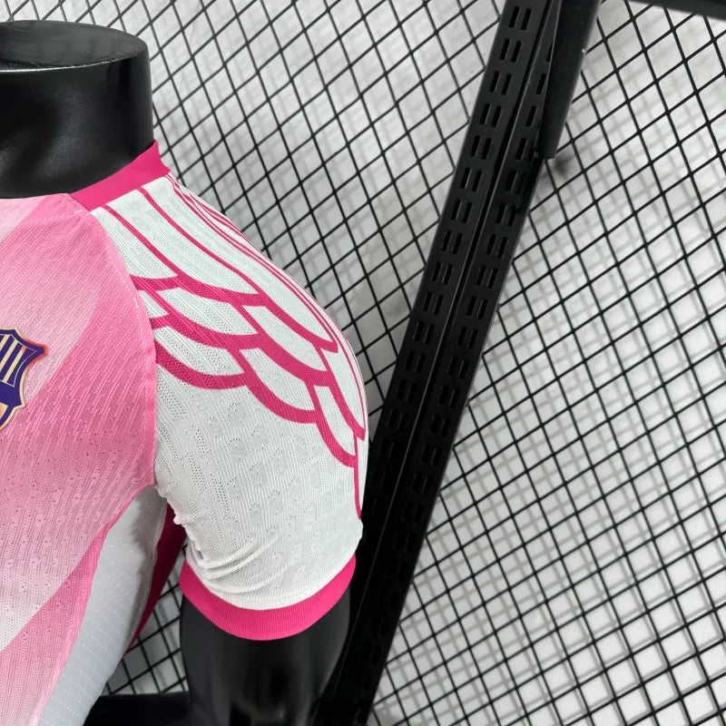 Camiseta FC Barcelona Edición Especial Blanca y Rosada 2025/26 Versión Jugador