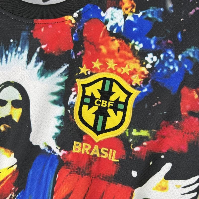 Camiseta Brasil Cristo Redentor Colores 2025/26 Versión Fan
