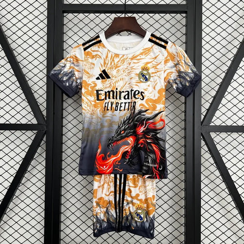 Real Madrid Kit Niños Edición Especial Naranja 2025/26