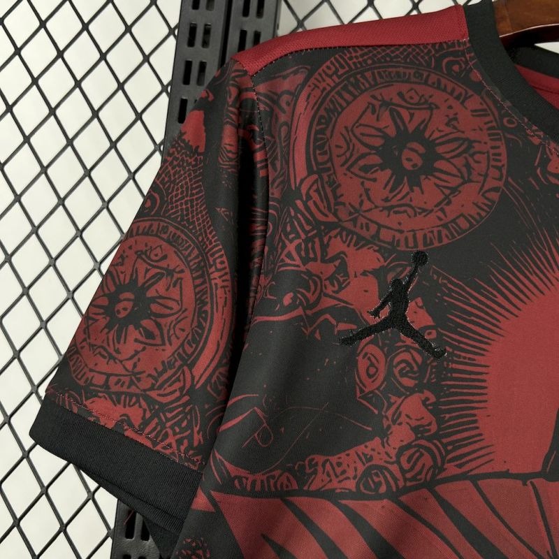 Camiseta Brasil "Jordan Rojo y Negro" 2025/26 Versión Fan