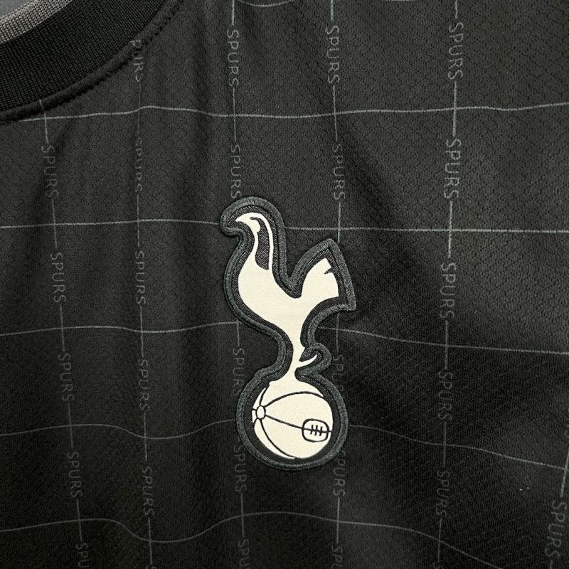 Camiseta Tottenham Hotspur Negra 2025/26 Versión Fan