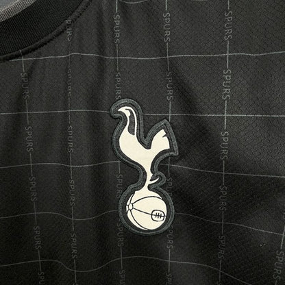 Camiseta Tottenham Hotspur Negra 2025/26 Versión Fan