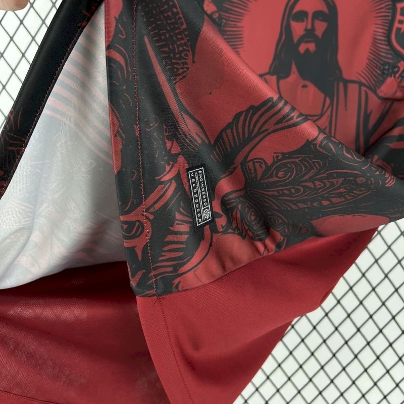 Camiseta Brasil "Jordan Rojo y Negro" 2025/26 Versión Fan