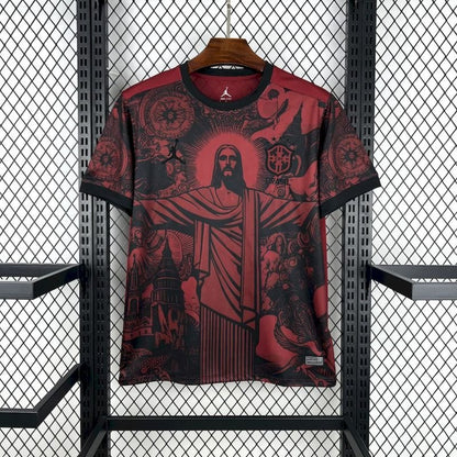 Camiseta Brasil "Jordan Rojo y Negro" 2025/26 Versión Fan