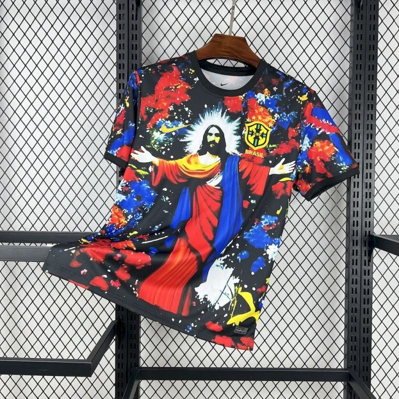 Camiseta Brasil Cristo Redentor Colores 2025/26 Versión Fan