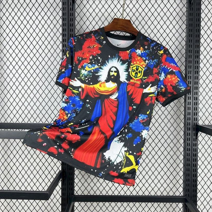 Camiseta Brasil Cristo Redentor Colores 2025/26 Versión Fan