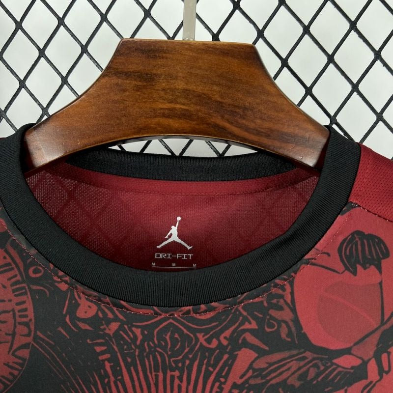 Camiseta Brasil "Jordan Rojo y Negro" 2025/26 Versión Fan