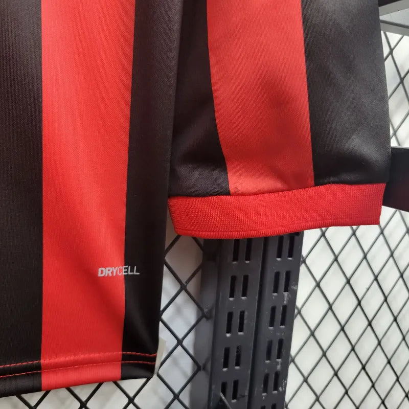 Camiseta AC Milán Edición Aniversario Roja 2024/25 Versión Fan Manga Larga