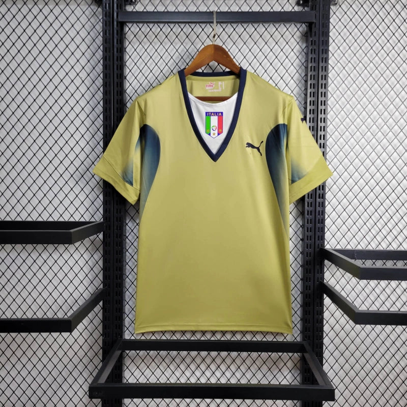 Camiseta Italia Portero Dorada Retro 2006