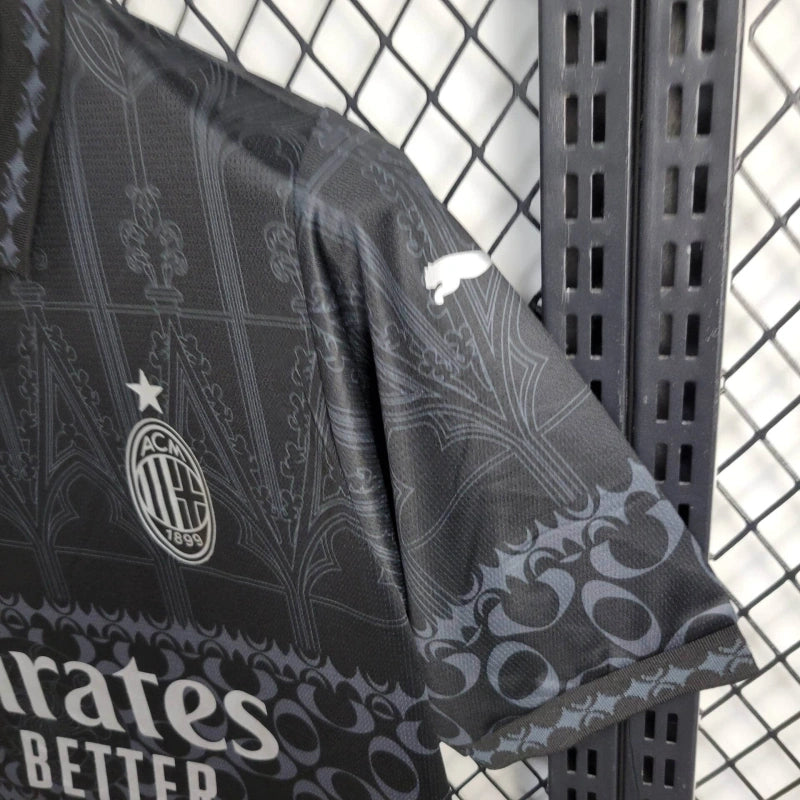 Camiseta Camiseta AC Milán "Pleasures" Negra 2023/24 Versión Fan