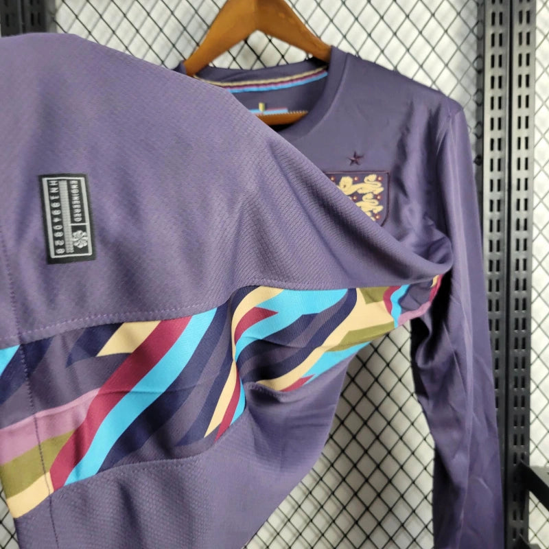 Camiseta Inglaterra Visita Manga Larga 2024 Versión Fan