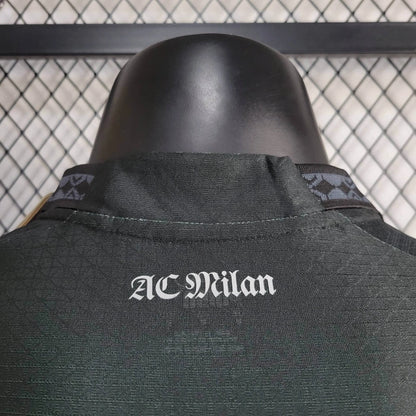 Camiseta AC Milán "Pleasures" Negra 2023/24 Versión Jugador