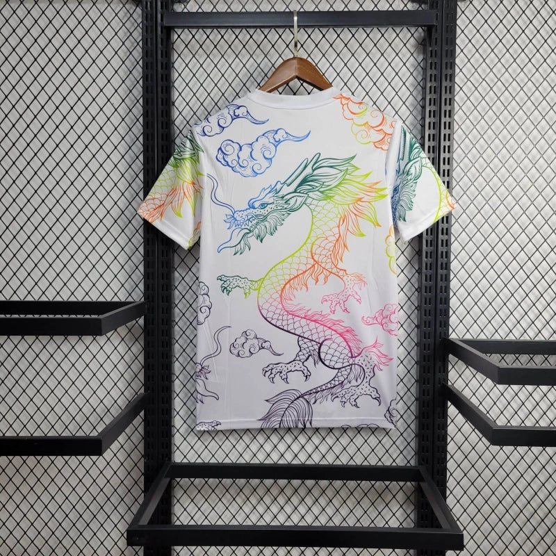 Camiseta Real Madrid Edición Especial Blanco "Dragón-Arcoíris" 2024/25 Versión Fan