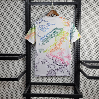 Camiseta Real Madrid Edición Especial Blanco "Dragón-Arcoíris" 2024/25 Versión Fan