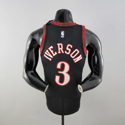 Camiseta Philadelphia 76ers Allen Iverson Negra