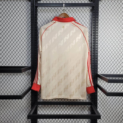 Camiseta Bayern Munich Edición Retro 2024/25 Versión Fan Manga Larga