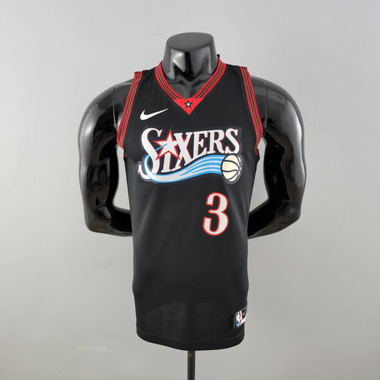 Camiseta Philadelphia 76ers Allen Iverson Negra
