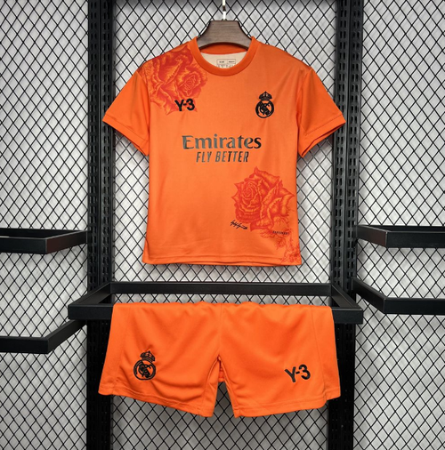 Real Madrid "Y-3 Rose Edition Orange" 2024/25 Kit Niños
