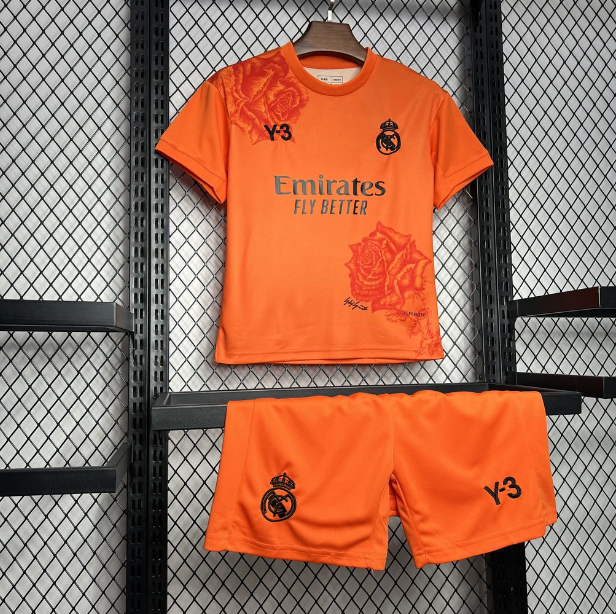 Real Madrid "Y-3 Rose Edition Orange" 2024/25 Kit Niños