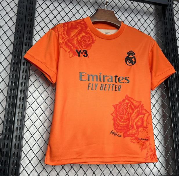 Real Madrid "Y-3 Rose Edition Orange" 2024/25 Kit Niños