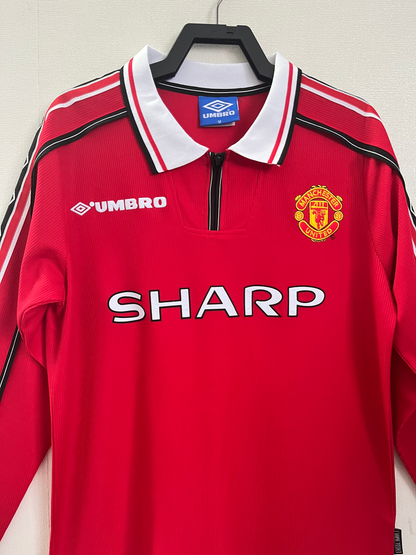 Camiseta Manchester United Retro Local Manga Larga 1998/99