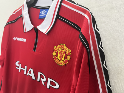 Camiseta Manchester United Retro Local Manga Larga 1998/99