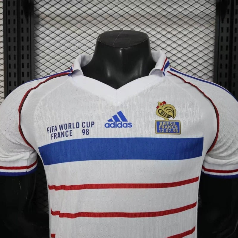Camiseta Francia Visita Retro 1998 Versión Jugador