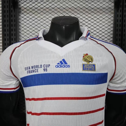 Camiseta Francia Visita Retro 1998 Versión Jugador