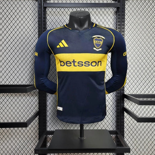 Camiseta Boca Juniors Local Manga Larga 2025/26 Versión Jugador