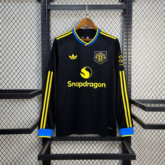 Camiseta Manchester United Tercera Manga Larga 2025/26 Versión Fan