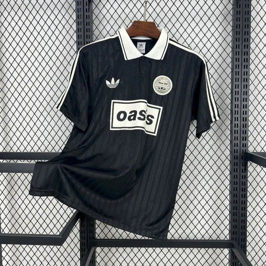 Camiseta Oasis Polo Negro y Blanco 2025/26 Versión Fan
