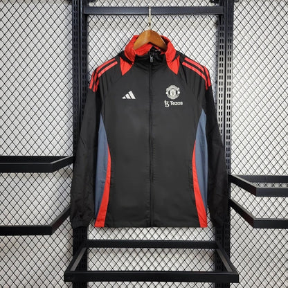 Cortavientos Manchester United Negro/Rojo 2023/24