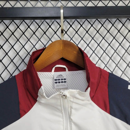 Cortavientos Manchester United Blanco/Burdeos 2023