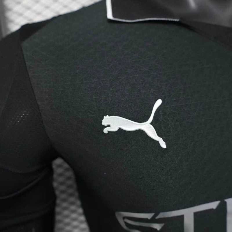 Camiseta Manchester City Visita Black 2025/26 Versión Jugador