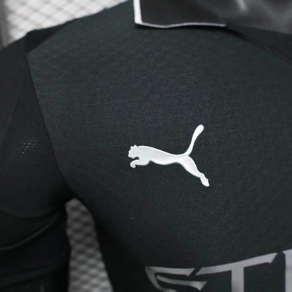 Camiseta Manchester City Visita Black 2025/26 Versión Jugador