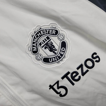 Cortavientos Manchester United Blanco/Burdeos 2023